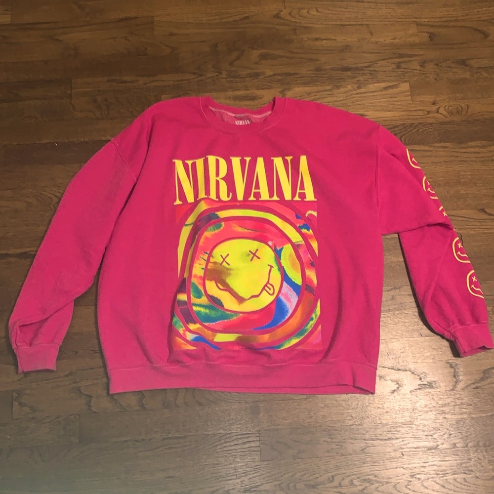 Urban Outfitters Nirvana Pink Crewneck